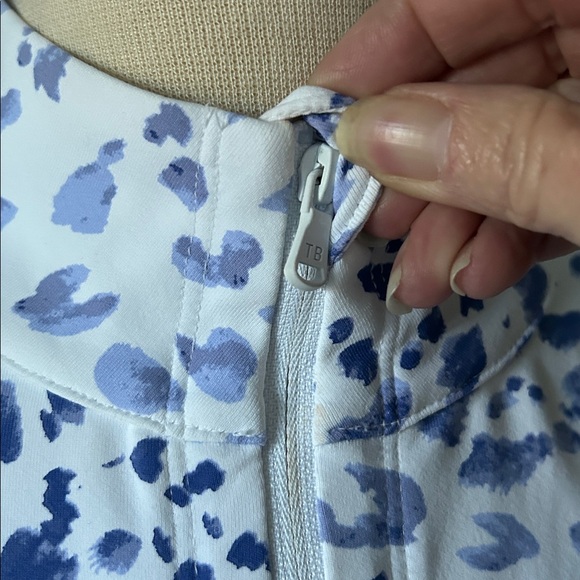 Tommy Bahama Islandzone Aubrey Blue white sleeveless dress pockets ladies medium - Picture 3 of 11